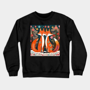 Two Christmas Foxes Crewneck Sweatshirt